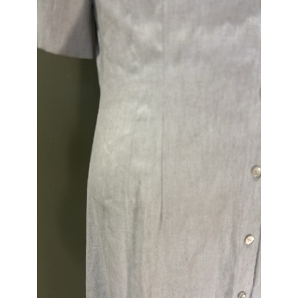 Staud Joan Beige Stretch Linen Blend Maxi Shirt Dress Womens Sz 10 Button Up - Picture 4 of 12